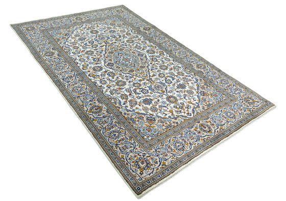 Image 1 of Handgeknoopt Kashan kurk - 317 x 195 cm - Beige