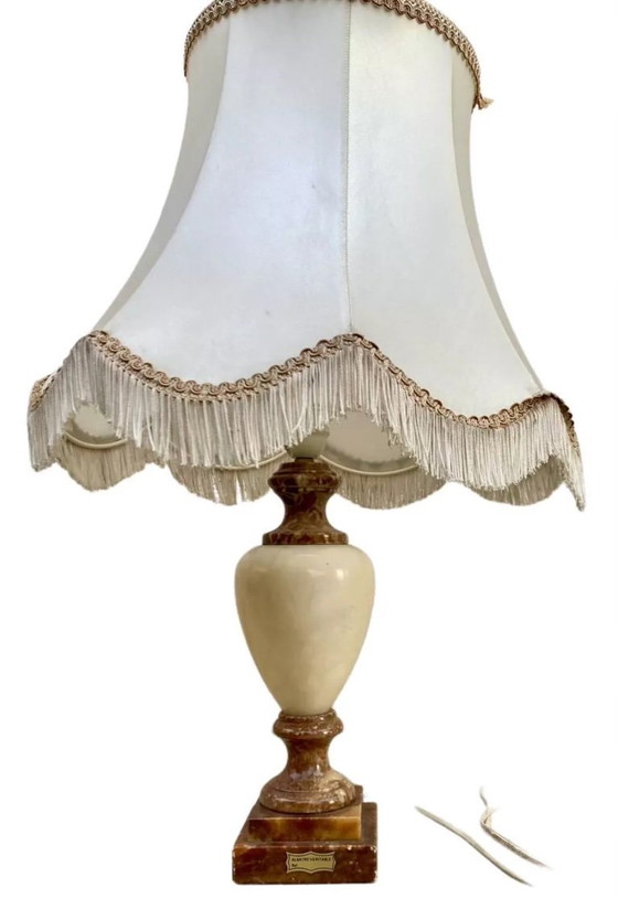 Image 1 of Antique alabaster floor lamp
