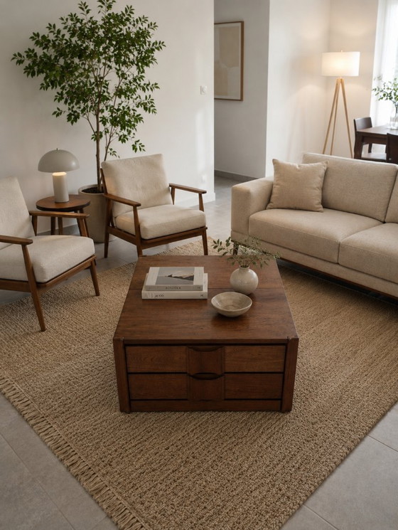 Paar vintage Scandinavische design modules, nachtkastje, ladekast, dressoir, tafel – Ladekasten, Anders (photo 18 of 19)