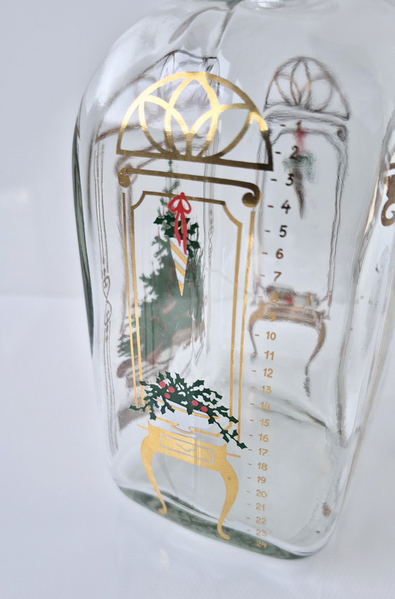 Image 1 of Holmegaard Copenhagen Bouteille de Noël 1991 Design Michael Bang, Décor Jette Frölich Danemark