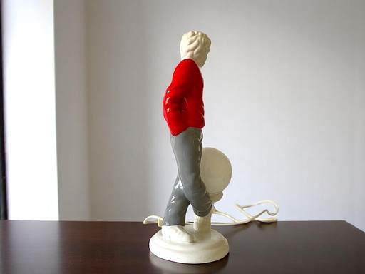 Mid Century Pop Art Keramik Statue Lampe, 1960er Jahre