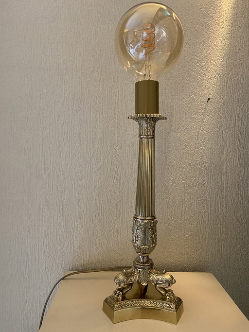 Lampe de table en bronze style Empire