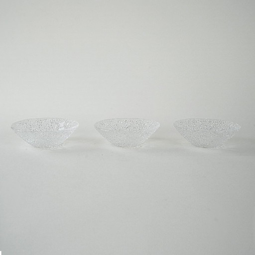 Set di ciotole in vetro, design italiano, anni '70, produzione: Italia