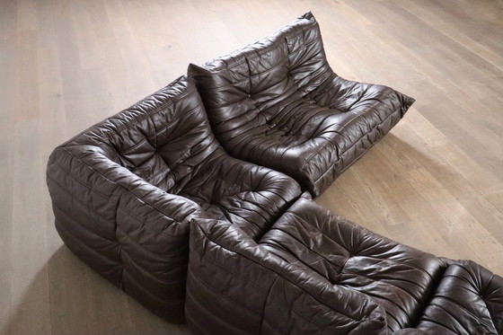 Image 1 of Original Ligne Roset Togo sofa en cuir par Michel Ducaroy, 1970