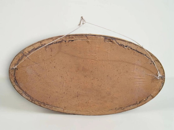 Oval mirror in gilded wood, Louis XVI style (photo 5 of 12)