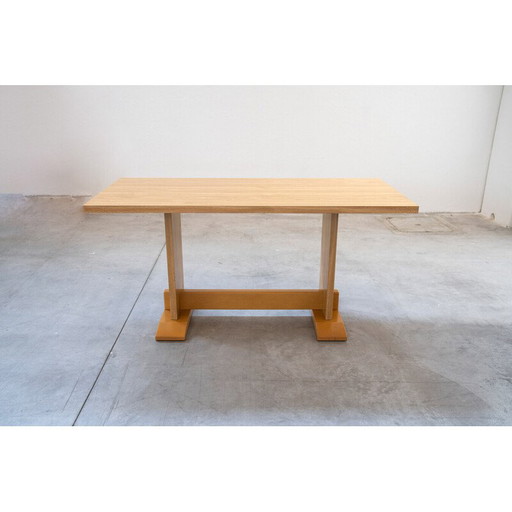 Vintage tafel met eikenhouten laminaatblad, jaren 70