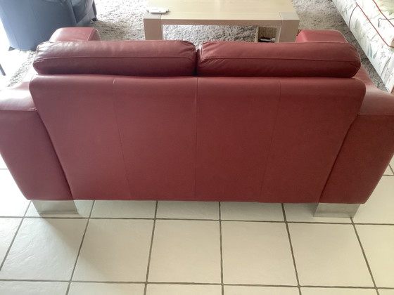 Divano 2 posti Nicoletti del designer J.H. Hicolity. – Divani 2 posti, Pelle, Metallo (photo 4 of 11)