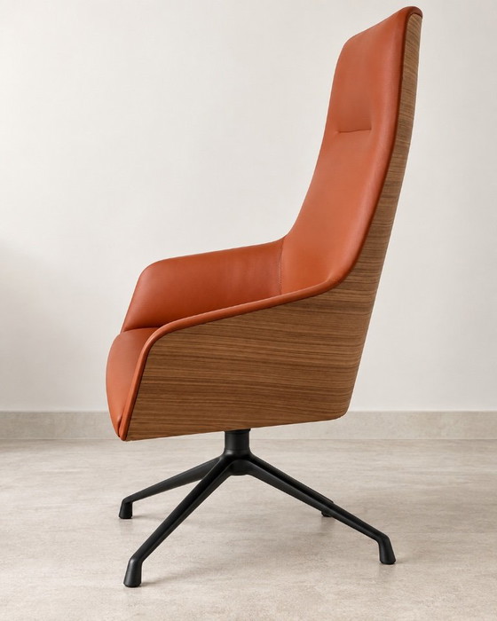 Atemberaubender Andreu World Flex Executive SO1846 Sessel, entworfen von Piergiorgio Cazzaniga – Leather (photo 2 of 7)
