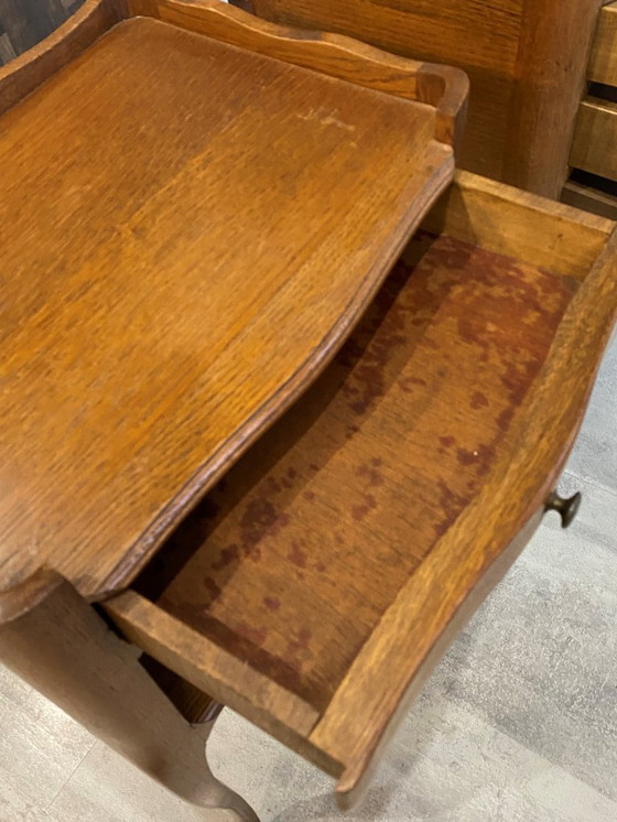 Image 1 of Paar nachtkastjes met lades en nis, Lodewijk XV-stijl