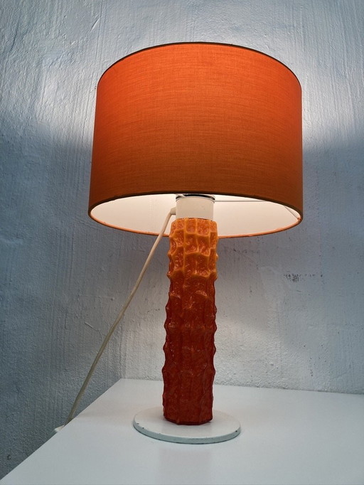 70s Table Lamp in Orange Space Age Design