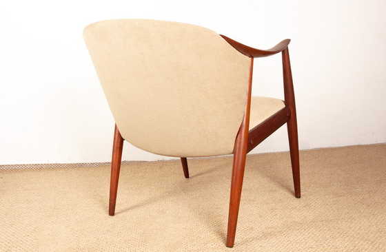Image 1 of Pair of Scandinavian armchairs in teak and fabric, new Tyrol model by Gerhard Berg for Westnofa 1960.