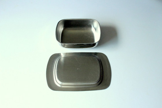 Image 1 of Vintage Butterdose Edelstahl - stainless steel butter dish