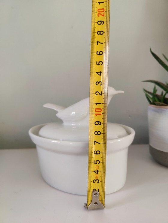 Image 1 of Apilco France Porcelaine à Feu pâté pot oiseau