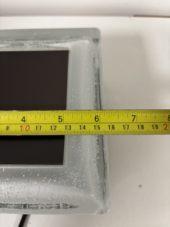 Image 1 of lampada da tavolo di Bega lampada da tavolo in alluminio e dikwandig kristal ijsglas