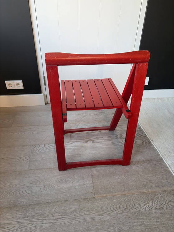 Image 1 of Aldo Jacober Trieste klapstoelen 2x rood hout