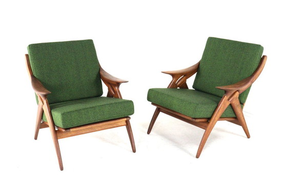 Image 1 of Set di 2 poltrone De Ster de Knoop, rivestite di recente, stile vintage.