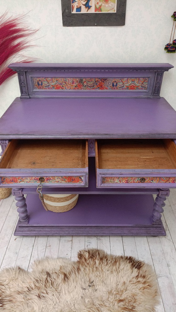 Image 1 of Bohemian Style Wooden Sideboard