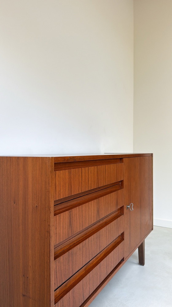 Vintage Teak Wooden Sideboard, Brown (photo 3 of 10)