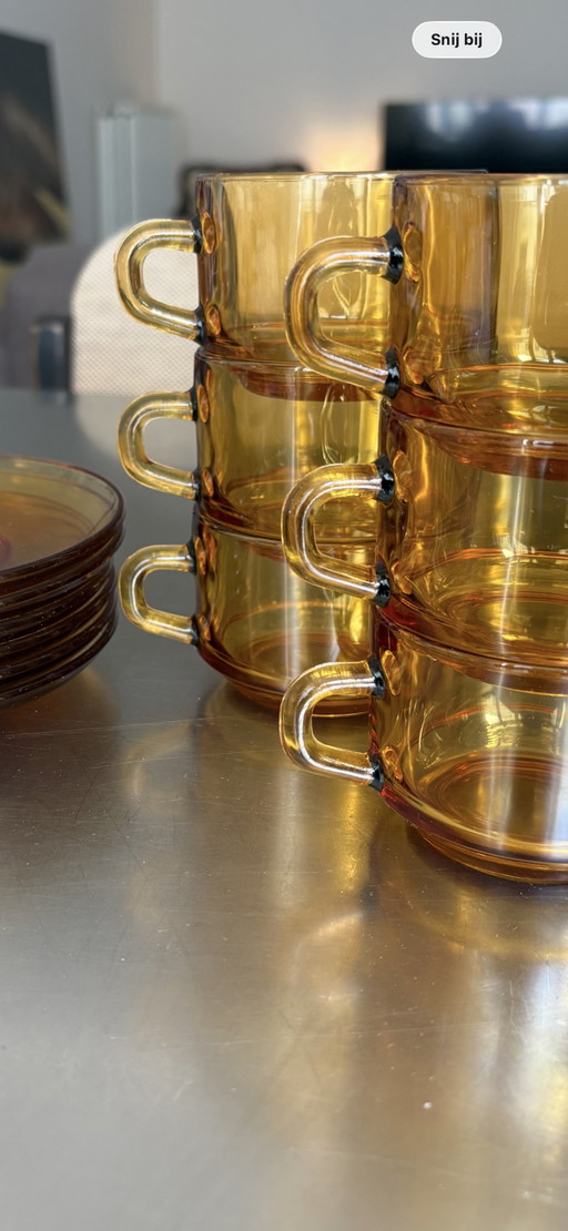 Vintage-Kaffeetassen – servies, Glass