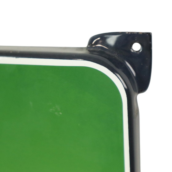 Image 1 of Letrero publicitario de cazador con placa esmaltada de gran tamaño