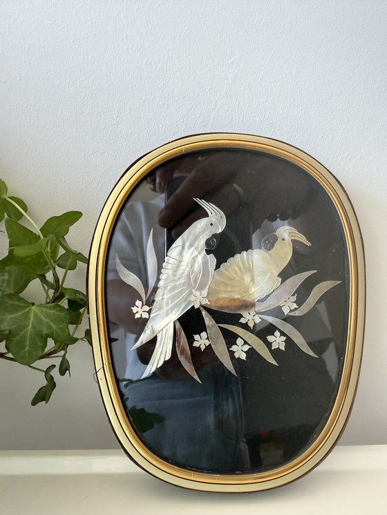 Image 1 of Cornice vintage con intarsio in madreperla