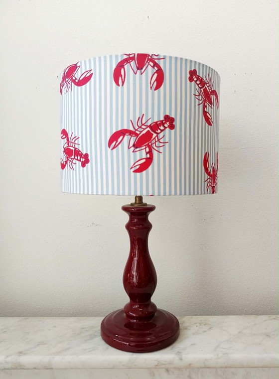 Vintage Lobster Ceramic Lamp with Shade – Table lamps (photo 3 of 9)