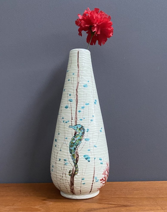 Image 1 of Italienische Vase, Modell 38-29 mit Seepferdchen-Dekor, 1960er Jahre