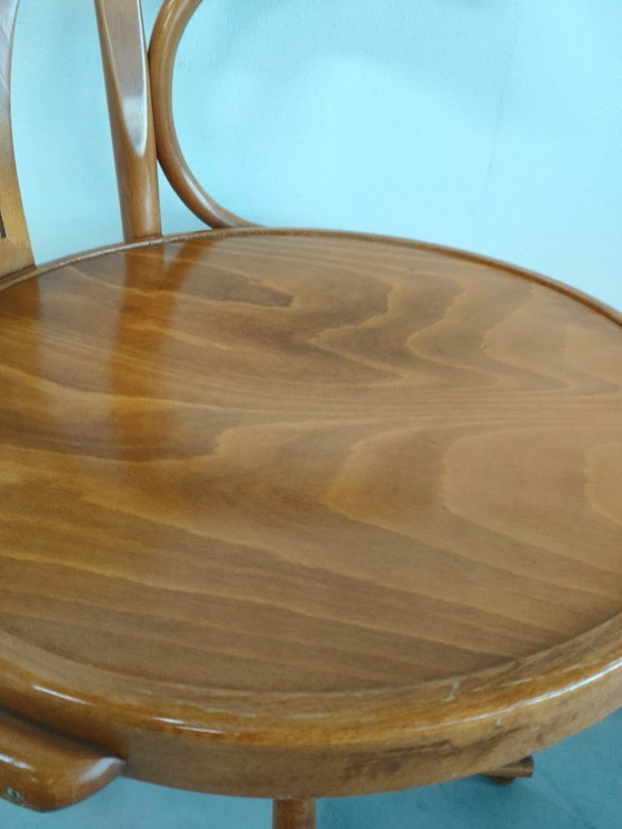 Image 1 of Sedia da capitano vintage in stile Thonet (legno curvato, seduta girevole a 360 gradi)