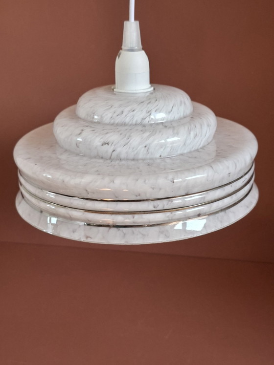 Lampada Clichy francese vintage Art Déco – Lampade a sospensione, Vetro (photo 5 of 7)