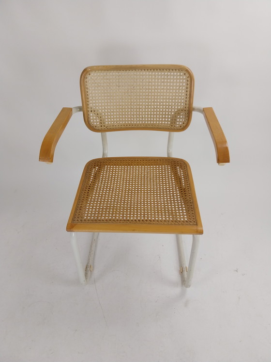 Image 1 of 4 x sillas cesca breuer blancas de estructura tubular