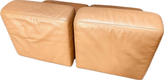 Image 1 of 5x sedile vintage (1970) in pelle, modulare _ DURLET