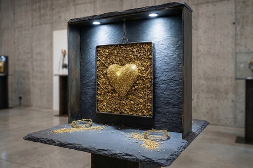 Materialarbeit, signiert von Vincenzo Marega 1