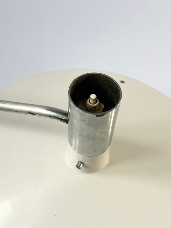 Lampe de table Georges Frydman pour EFA, années 1960, Métal, Marbre, Blanc, Vintage (photo 5 sur 11)