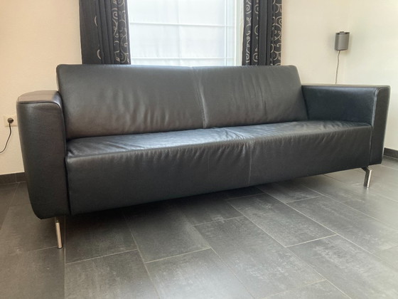 Image 1 of Canapé en cuir noir de la marque Topform