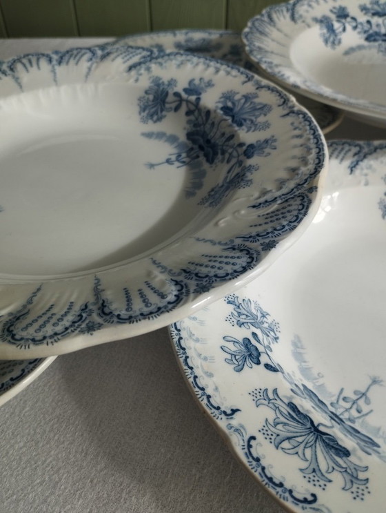 Image 1 of "Regencia": 6 platos hondos de piedra de hierro de St-Amand & Hamage