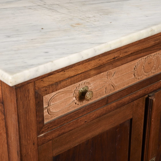 Small vanity cabinet with mirror and marble top – Sideboard, Wood, Klassiek (photo 15 of 20)