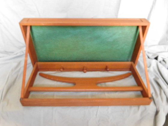 Image 1 of Danish folding sideboard/ coat rack by Hoff & Østergaard for Virum Møbelsnedkeri