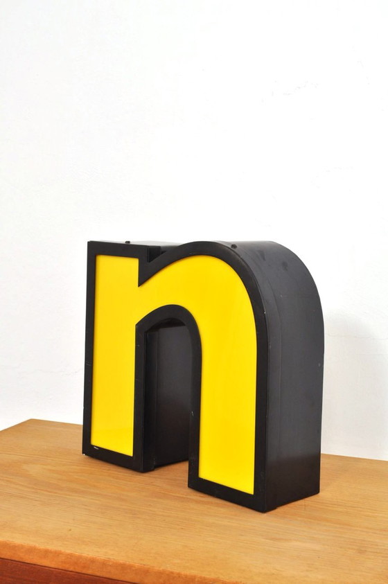 Vintage Reclameletter Met Verlichting – Decoratieve objecten, Plastic, Metal (photo 4 of 6)