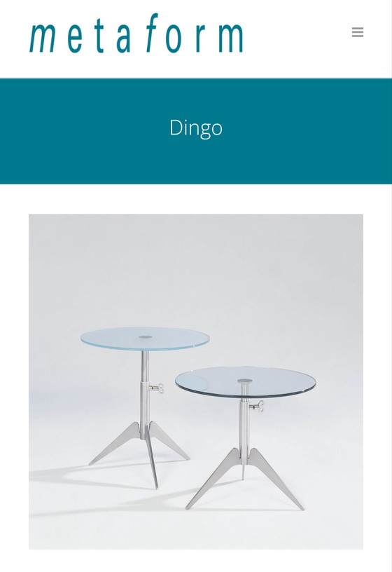 2 Tavolini laterali Metaform modello Dingo – rvs (photo 5 of 5)