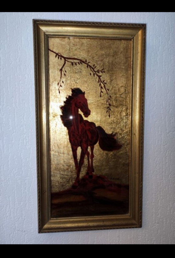 Image 1 of Horse frame signed Zeller
