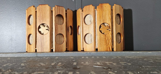 Image 1 of Scandinavische lampen set van hout (4stuks)