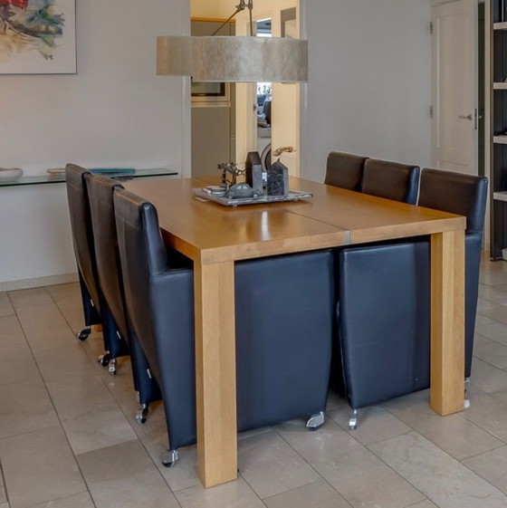 Image 1 of 6x Bert Plantagie Shadow Fauteuils – Echt Leder, Zwart