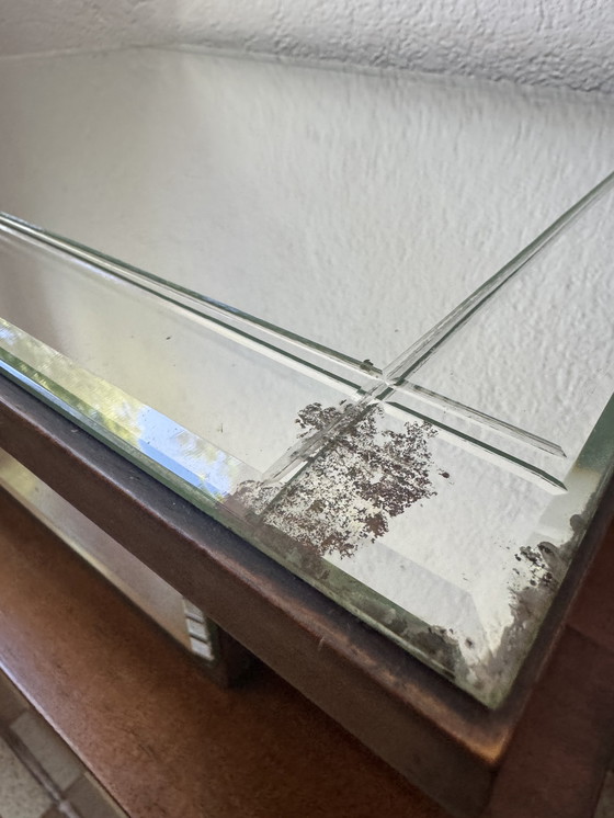 Image 1 of Nachtkastje in art-decostijl van gespiegeld hout