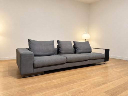 ZGAN Flexform Lightpiece 4-Seater Sofa Grey-Blue