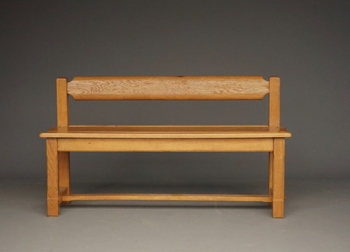 Vintage Rustic Wooden Oak Bench