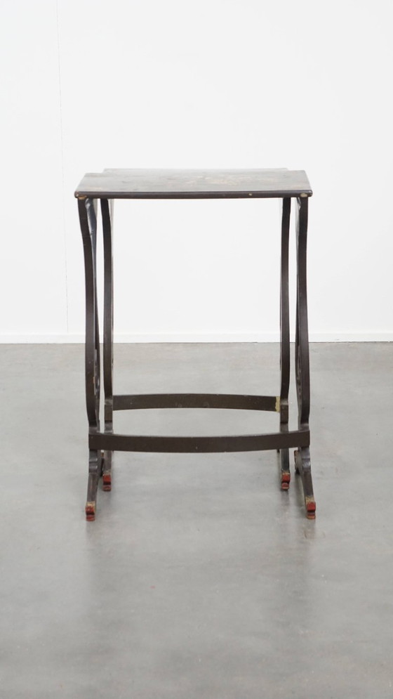 Image 1 of 2 x Vintage Japanese lacquerware side tables