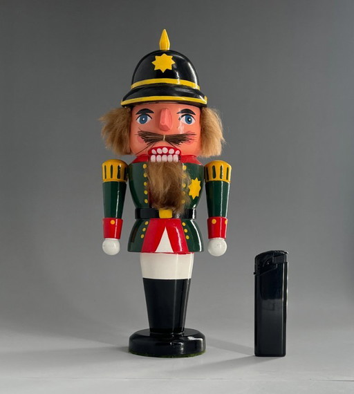 Vintage-Nussknacker aus Holz – 25 cm – Weihnachtsdekoration / Sammlerstück / Retro-Weihnachtsstil