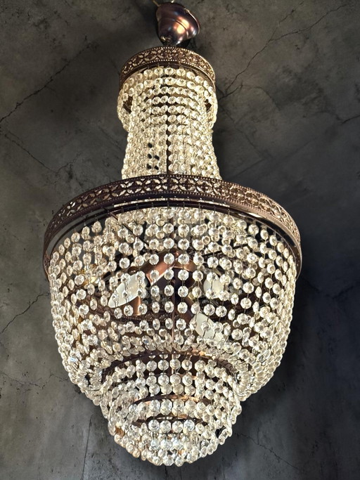 Kristalllüster im Vintage-Stil im Empire-Revival-Stil – kroonluchters, Bronze, Crystal (photo 2 of 7)