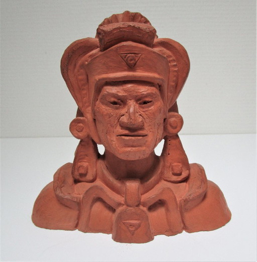 Amerindian face candlestick by Mario Frascaroli