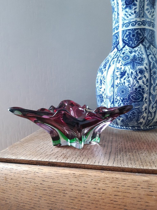 Vintage glass ashtray